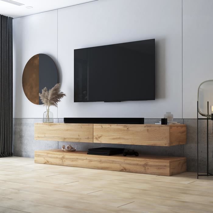 meuble tv chêne massif moderne