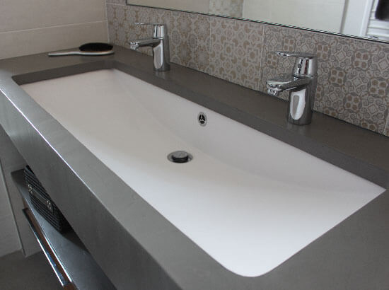 meuble salle de bain 120 cm 1 vasque 2 robinets