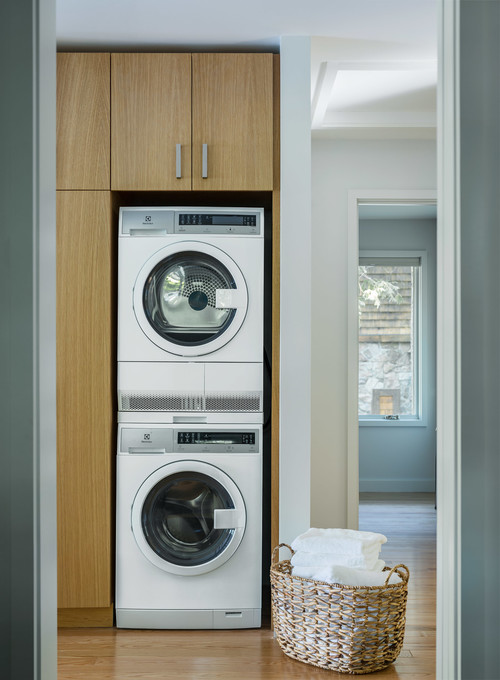 meuble pour machine à laver et sèche-linge superposés