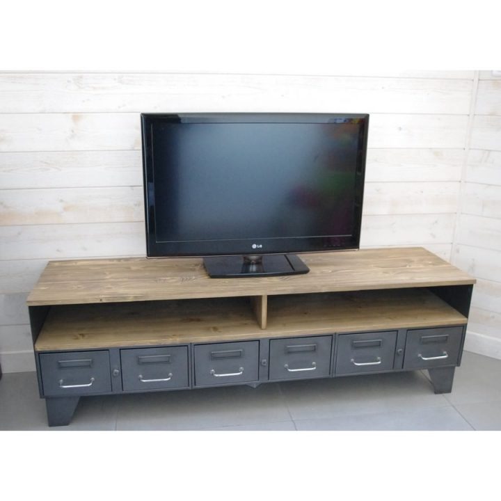meubles tv industriel bois
