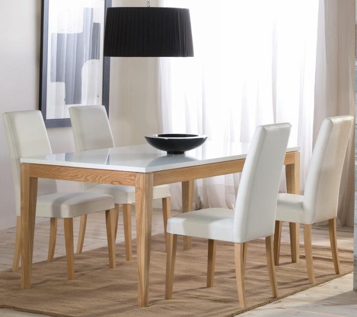 meuble salle à manger blanc et bois