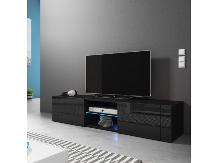 meuble tv noir mat
