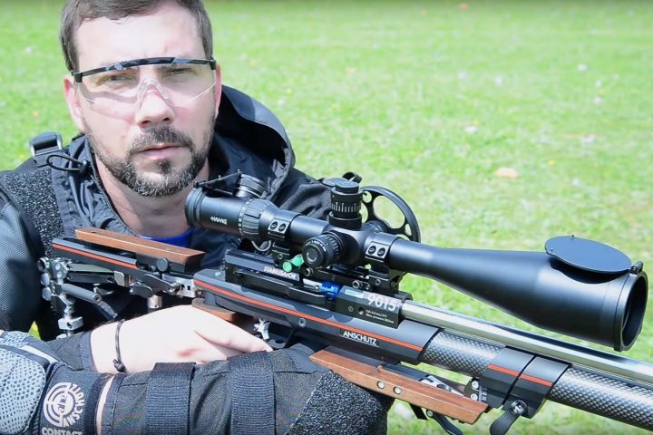 luftgewehr schießen im garten