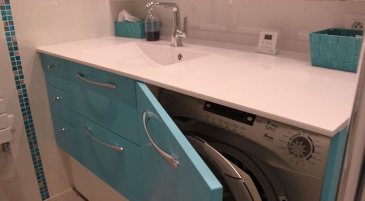 meuble lavabo machine à laver
