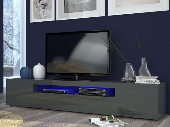 meuble tv gris foncé