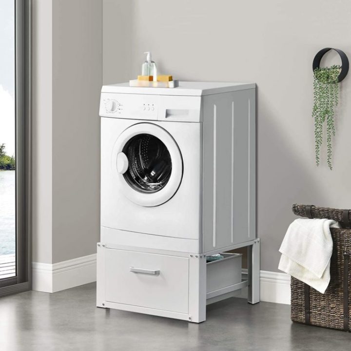 meuble pour machine à laver et sèche-linge côte à côte
