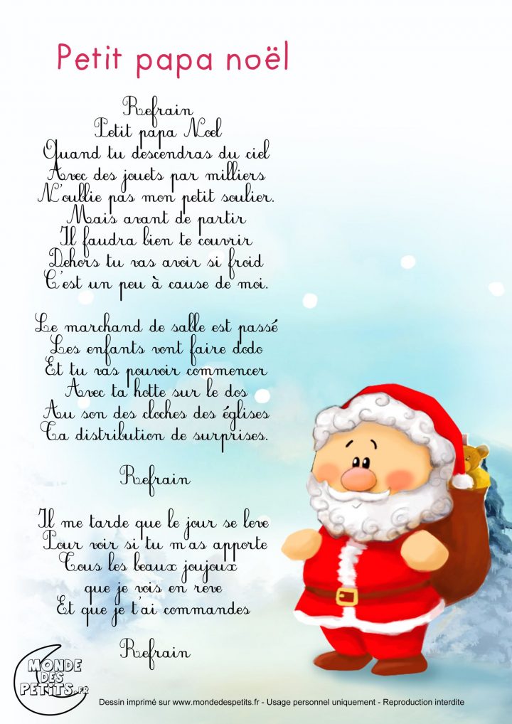 petit papa noel text