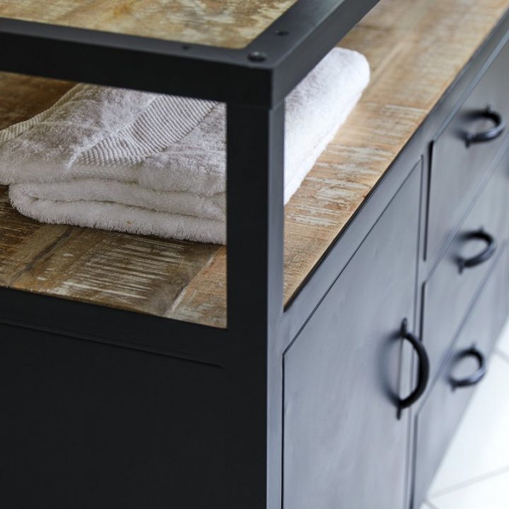 meuble metal salle de bain
