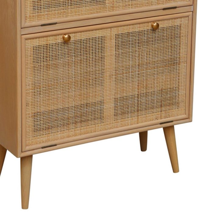 meuble à chaussures cannage