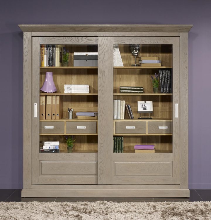 meuble bibliothèque avec porte