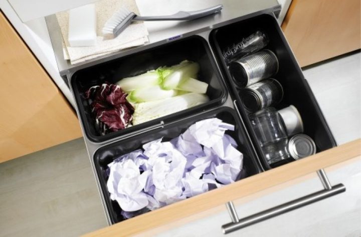 meuble de tri des déchets