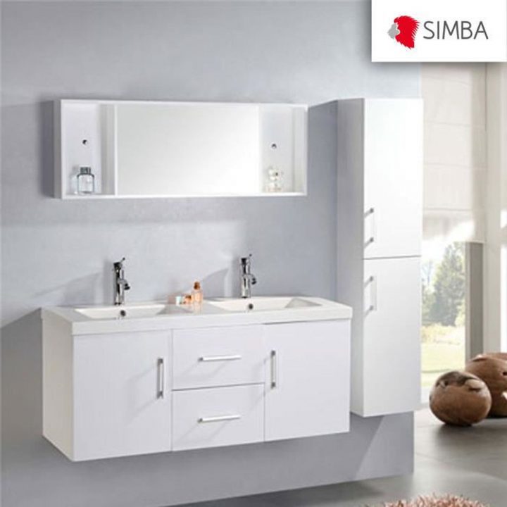 meuble salle de bain 120 cm blanc