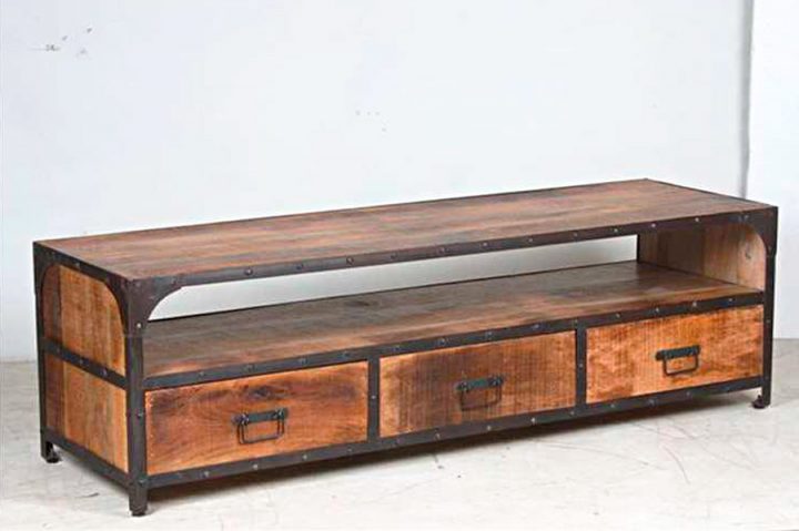 meuble tv fer forgé