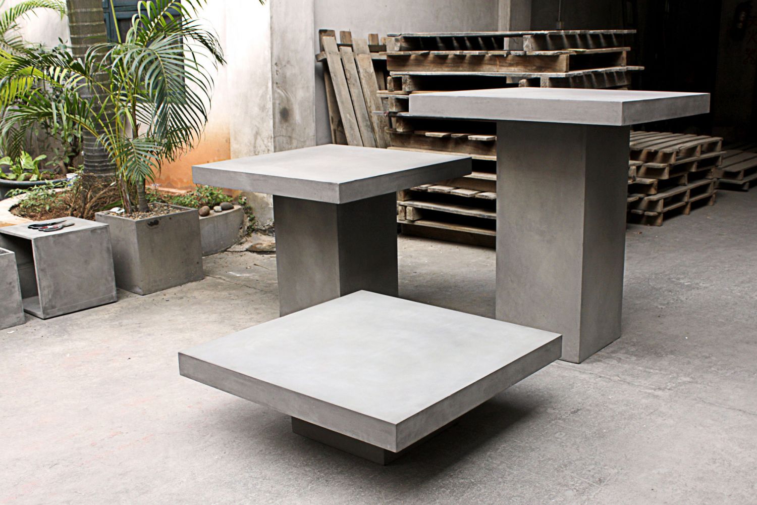 meuble en béton ciré