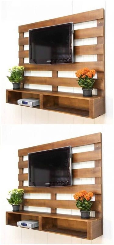 meuble tv suspendu palette