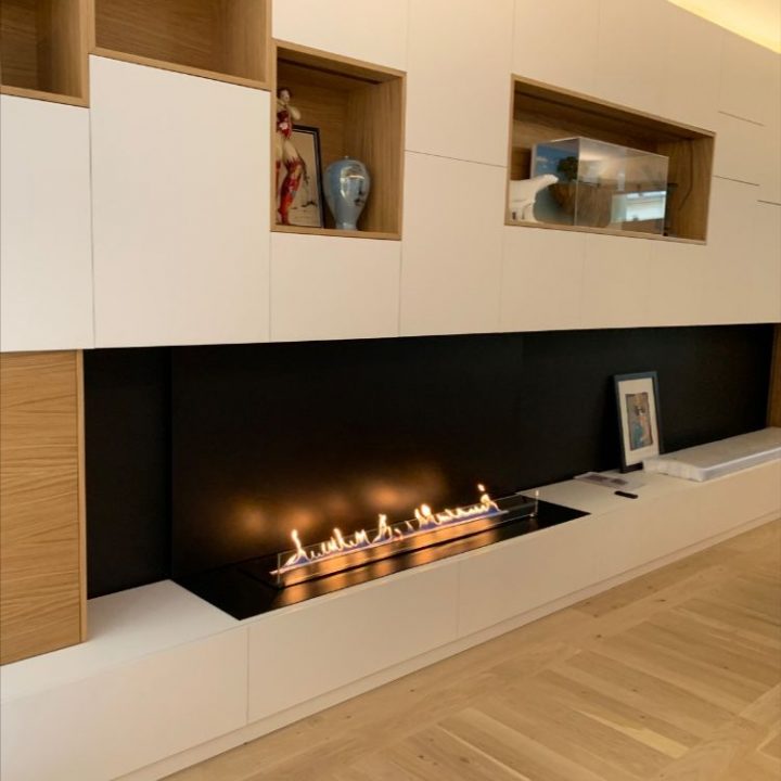 meuble avec cheminée intégrée