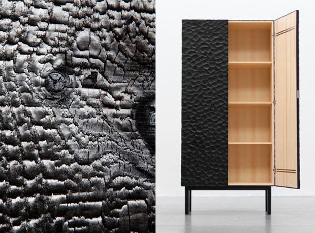 meuble en bois brulé meuble en bois brulé