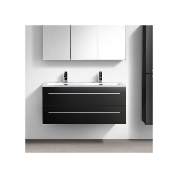 meuble double vasque noir