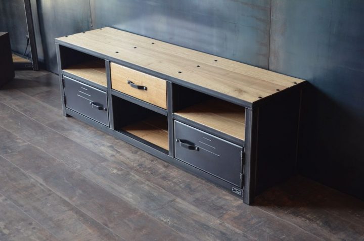 meuble bois métal design