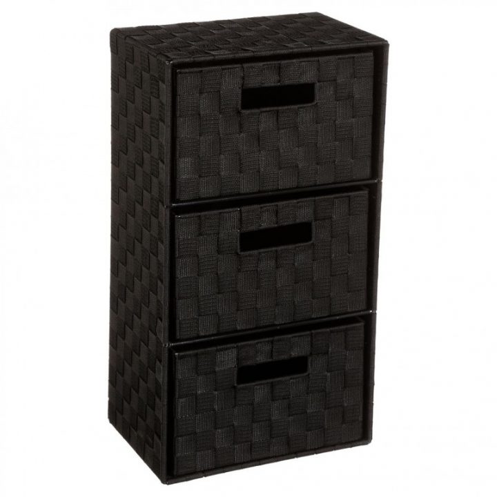 petit meuble de rangement noir et bois