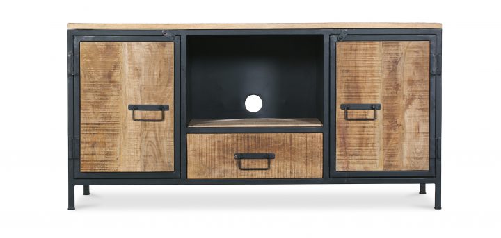 meuble tv d’angle industriel