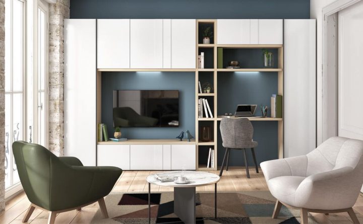 meuble tv et bureau intégré