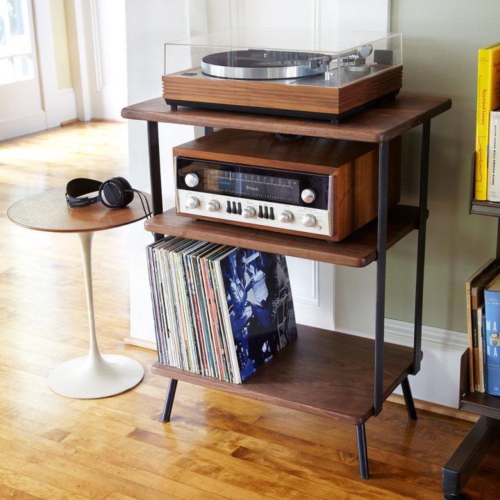 meuble pour platine vinyle vintage