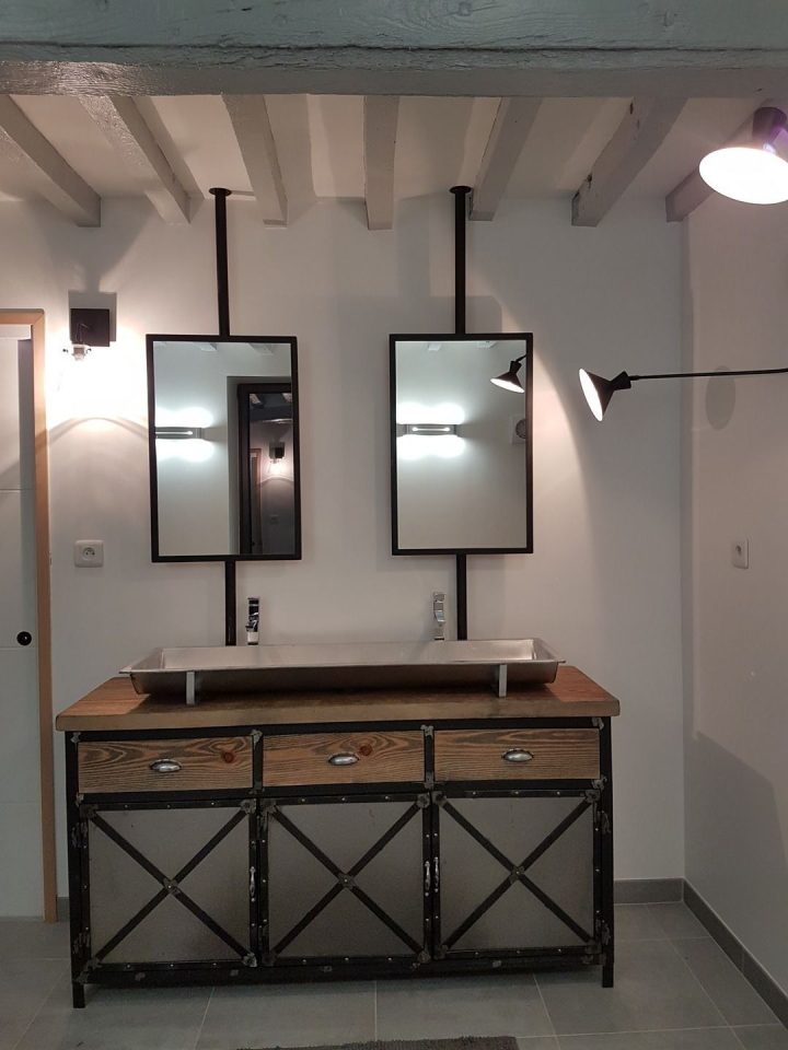 meuble bois métal industriel