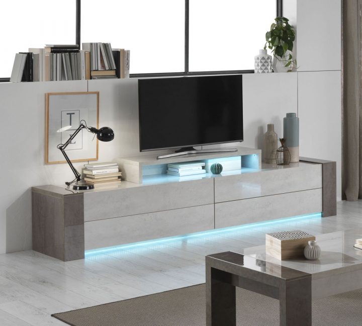 meuble tv long 250 cm