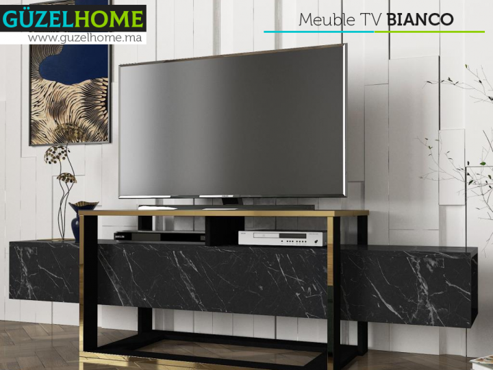 meuble tv noir et doré meuble tv noir et doré
