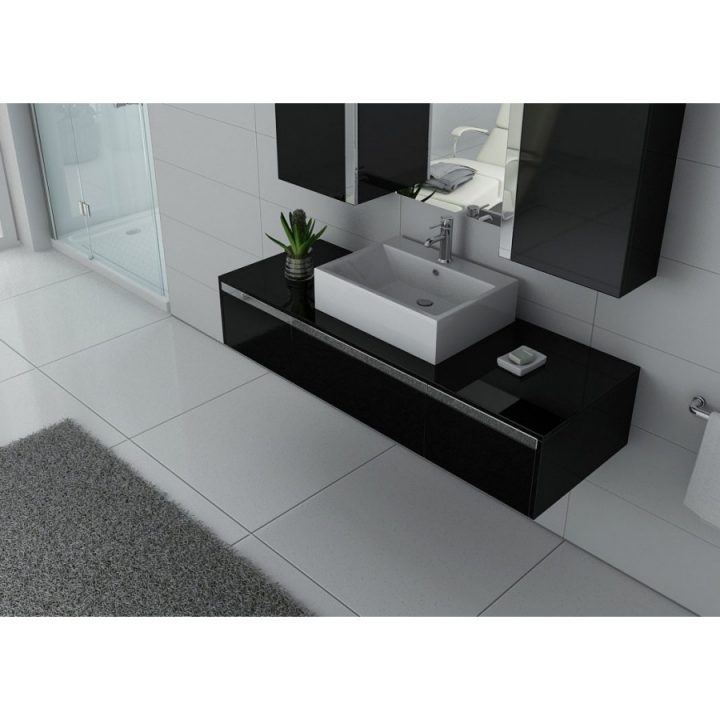 ensemble meuble salle de bain noir