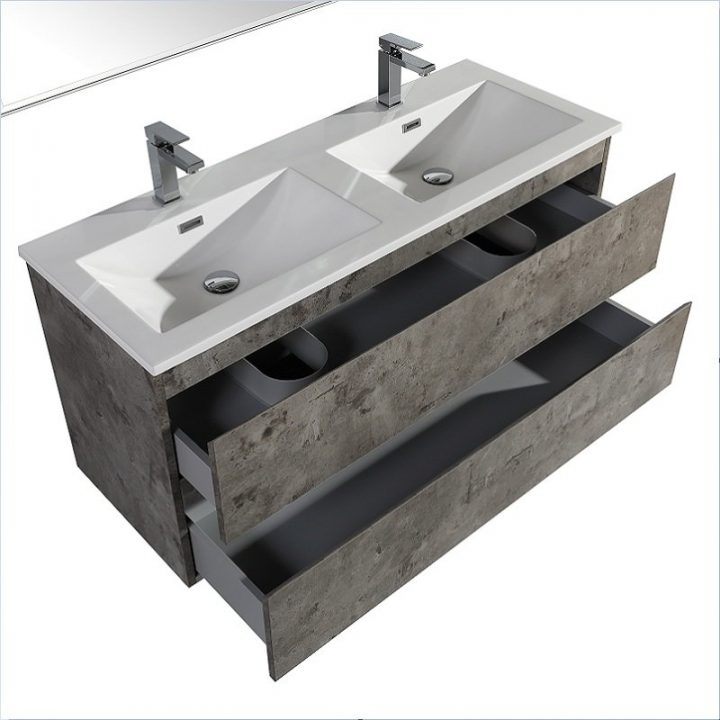meuble salle de bain beton