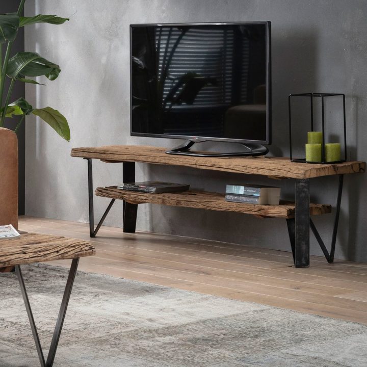 meuble tv étagère bois