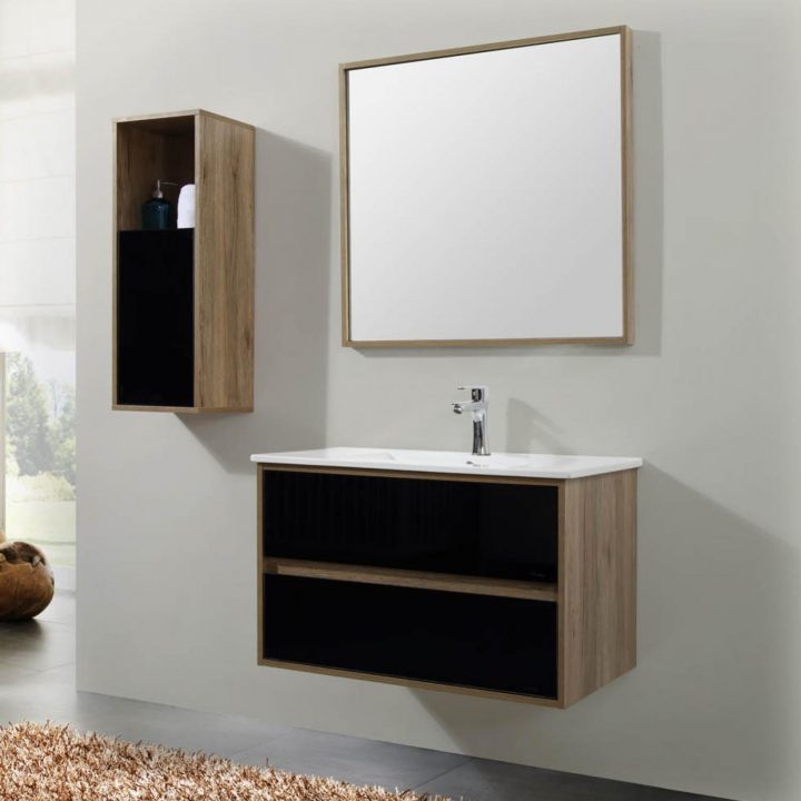 meuble salle de bain noir et bois meuble salle de bain noir et bois