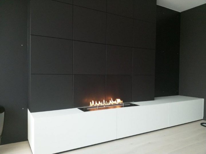 meuble tv cheminée décorative