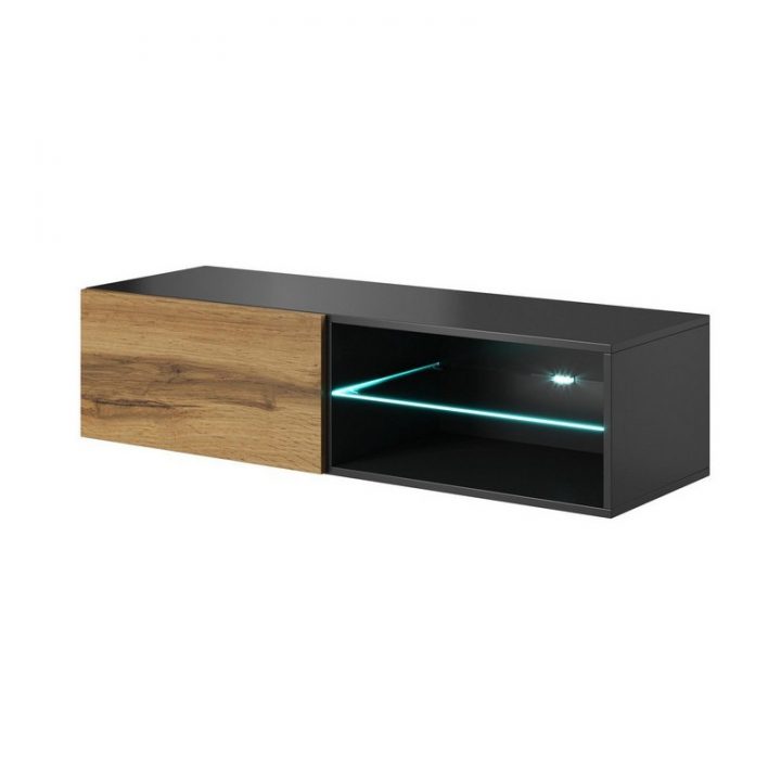 meuble télé suspendu bois et noir meuble télé suspendu bois et noir