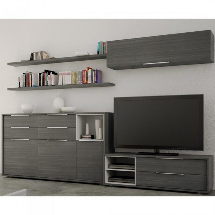 meuble tv blanc avec rangement