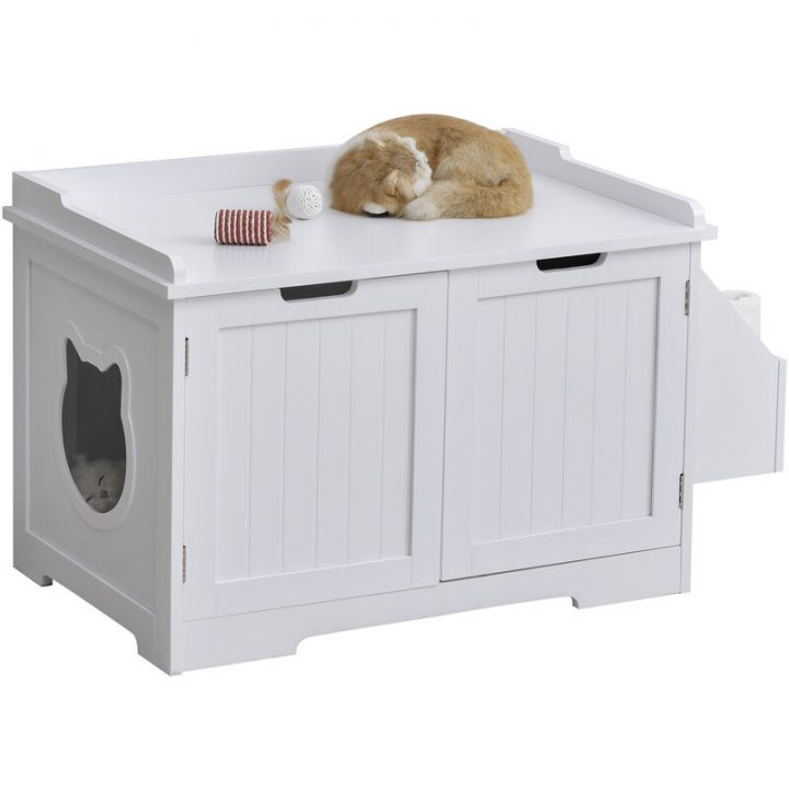 meuble maison de toilette pour chat