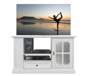 meuble tv porte vitree