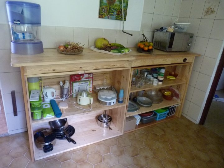 meuble de rangement cuisine en palette