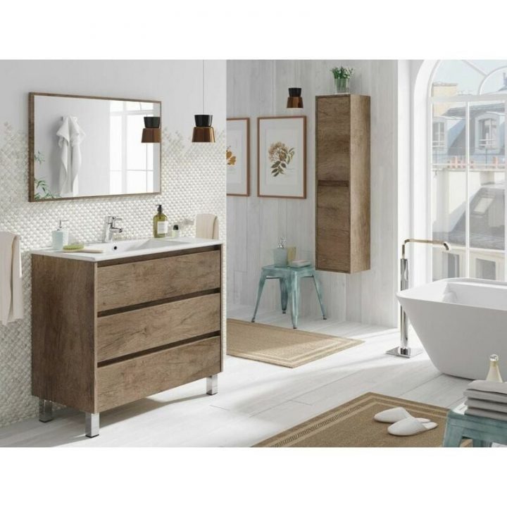 meuble salle de bain 80 cm bois