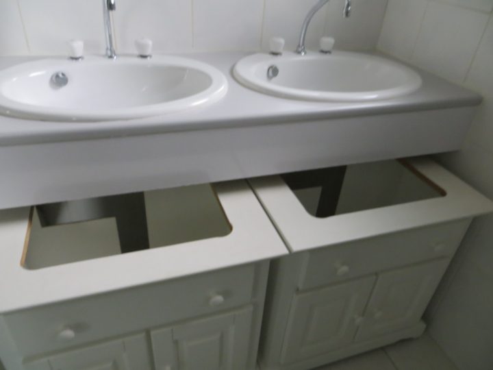 meuble vasque fait maison