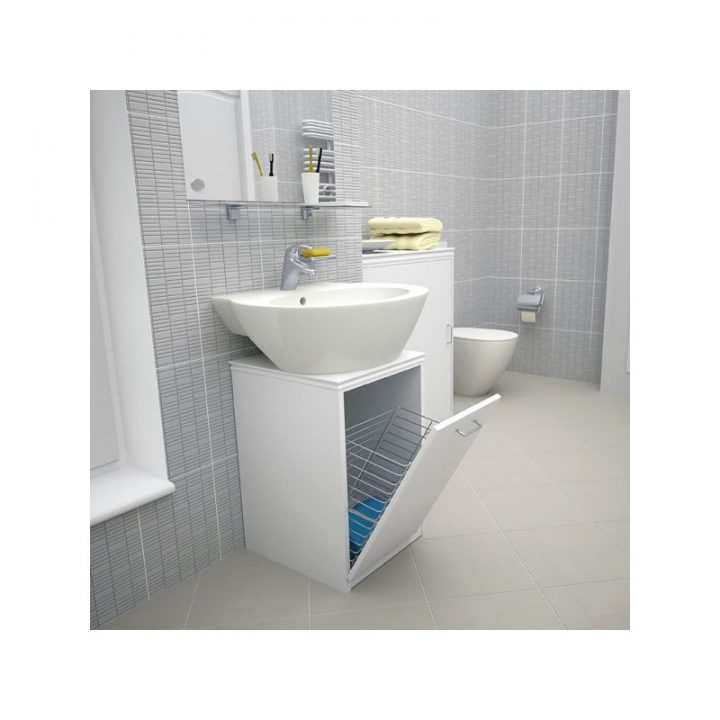 meuble avec panier à linge basculant