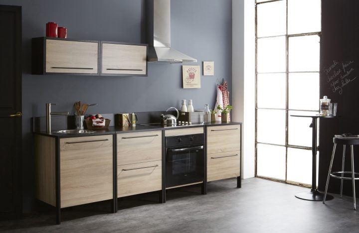 meuble cuisine haut bois