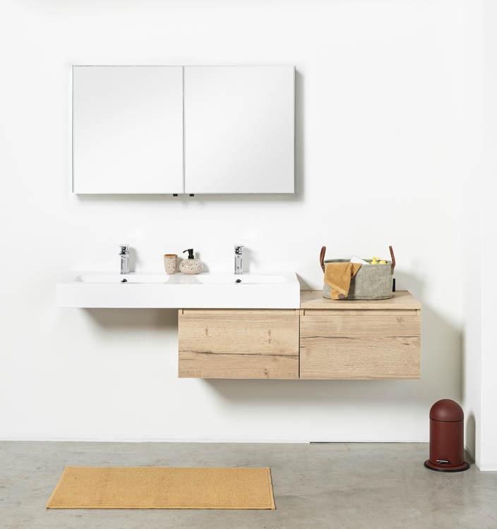 meuble salle de bain asymetrique