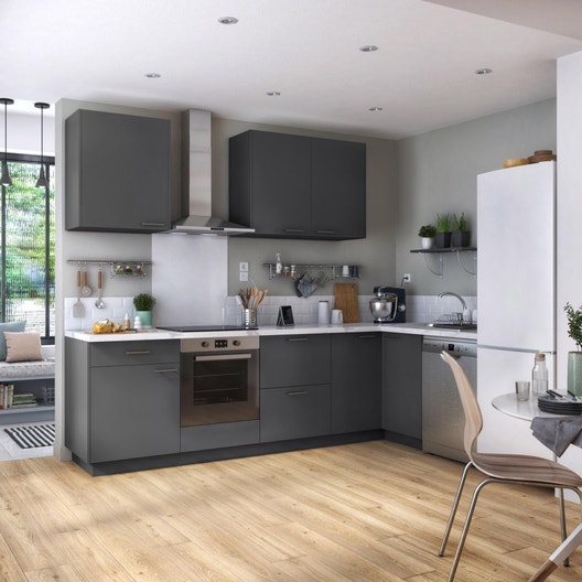 meuble haut cuisine gris