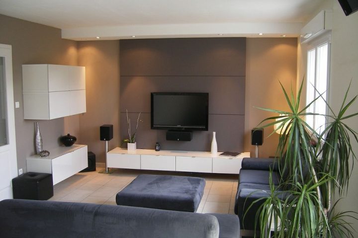 meuble tv encastrable mur