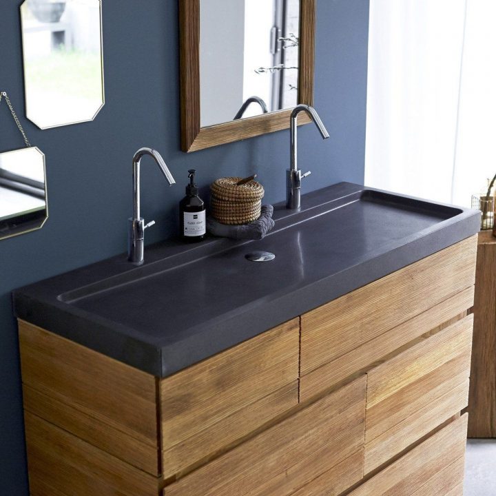 meuble salle de bain pierre et bois