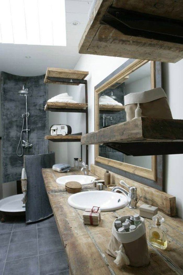 meuble salle de bain fait maison