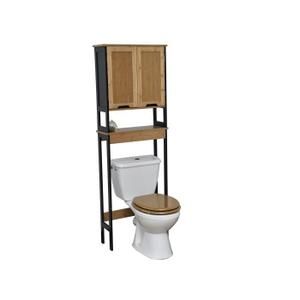 meuble wc bois et noir